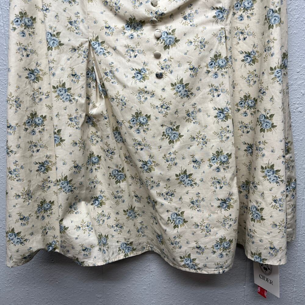 Cider Babydoll Milkmaid Dress Womens 1X Cotton Smocked Cottagecore Fairy Boho - Picture 5 of 15